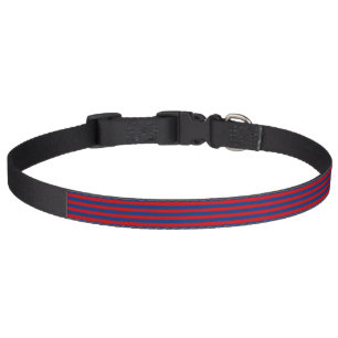 Large Modern Vibrant Horizontal Stripes Decor Pet Collar