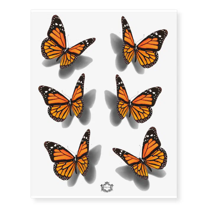 Download Large Monarch 3d Butterfly Temporary Tattoos Zazzle Com