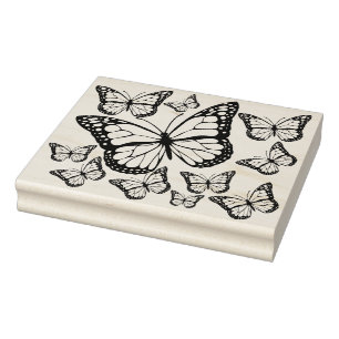 Large Monarch Butterfly Rubber Stamp