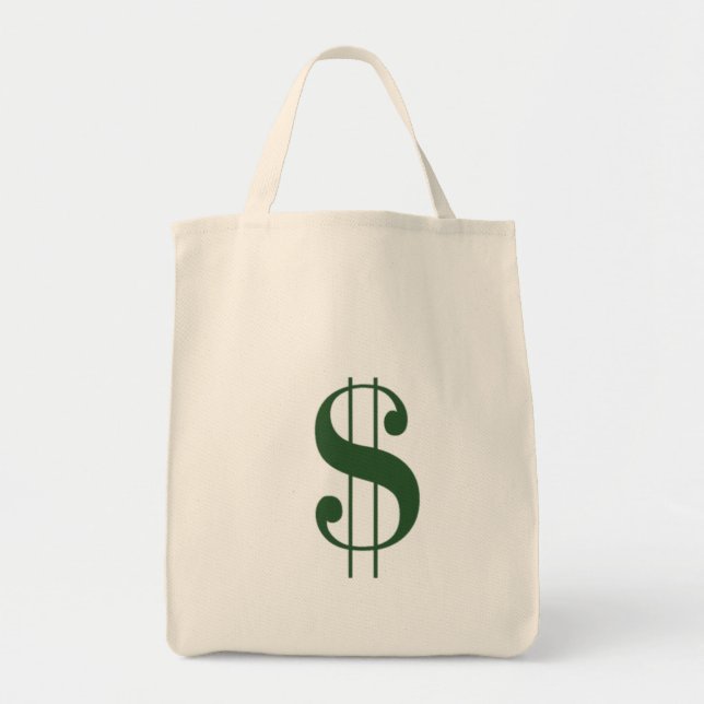 (Large $ Money Bag) Grocery Tote (Front)