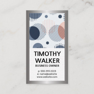 Large Monogram Abstract Modern Geometric Business Card