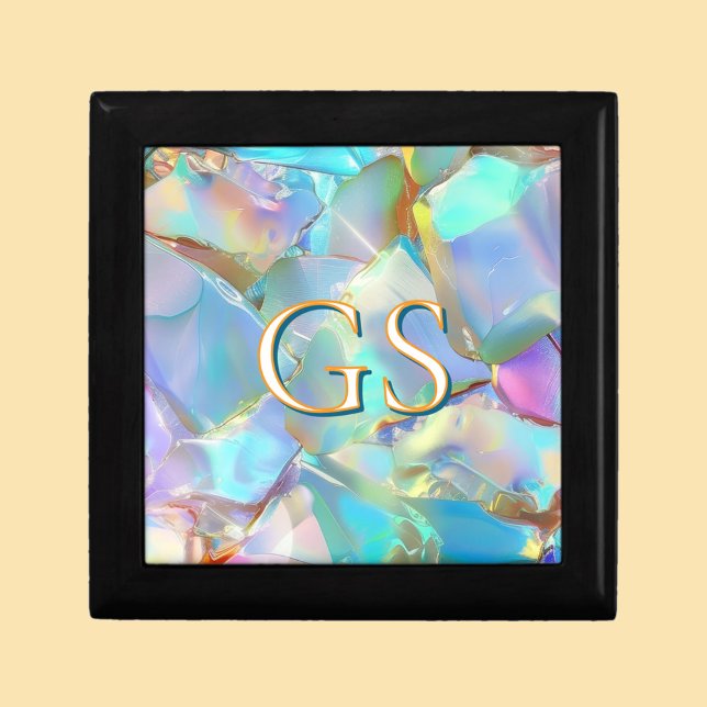 Large Monogram or Name on Opal Gift Box (Creator Uploaded)
