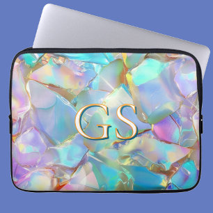 Large Monogram or Name on Opal Laptop Sleeve