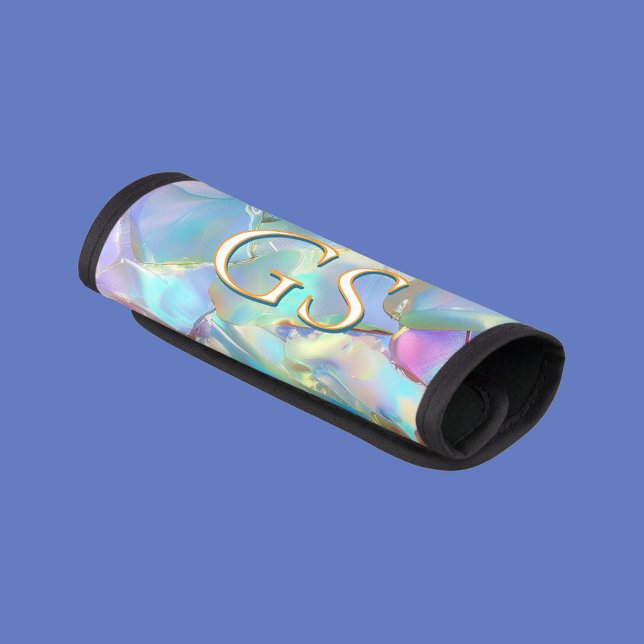 Large Monogram or Name on Opal Luggage Handle Wrap (Creator Uploaded)