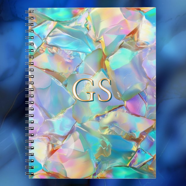 Large Monogram or Name on Opal Notebook (Creator Uploaded)