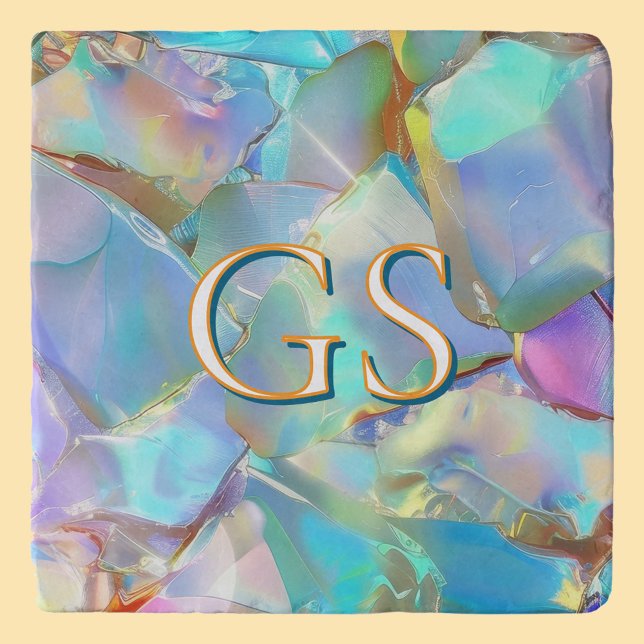 Large Monogram or Name on Opal Trivet (Creator Uploaded)