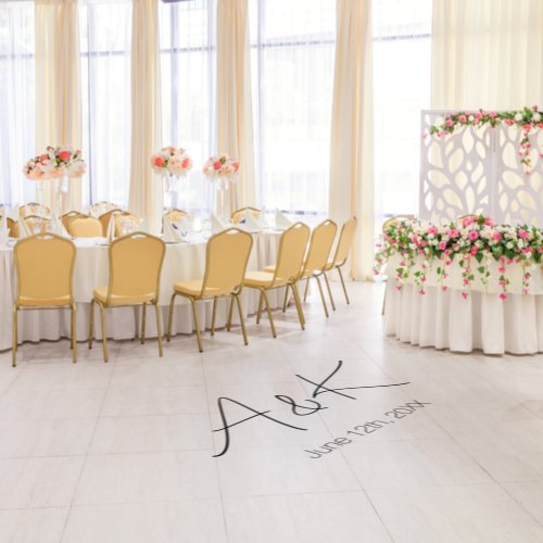 Large Monogrammed Custom Reception Wedding Dancing Floor Decals