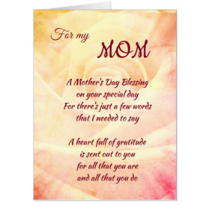 Large Mothers Day traditional vintage design Card