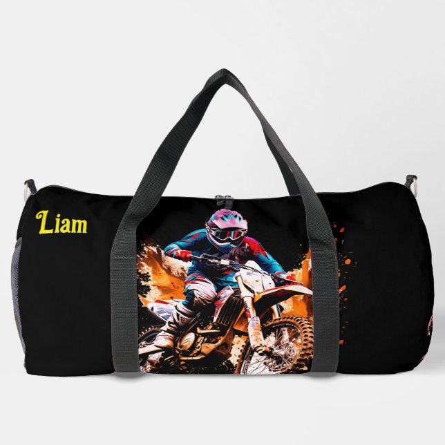 Large Motocross Duffle Bag (Back)