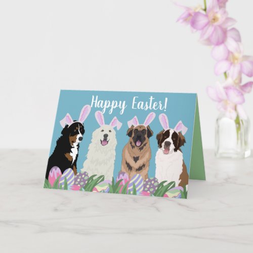 Large Mountain Dog Easter Card