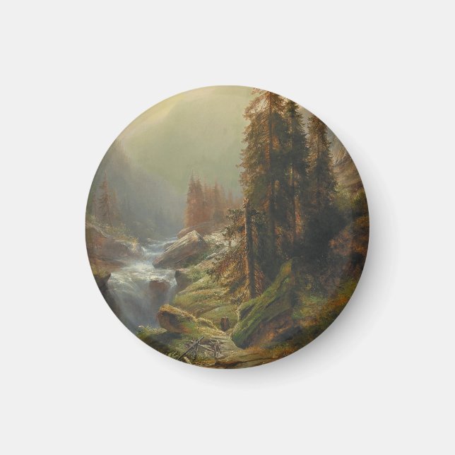 Large Mountain Landscape – Albert Zimmermann Magnet (Front)