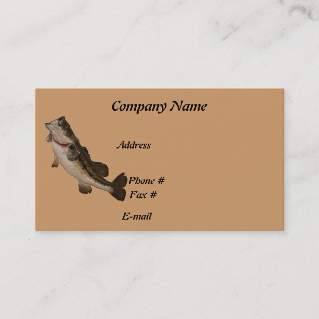 Large Mouth Bass Business Card (Front)