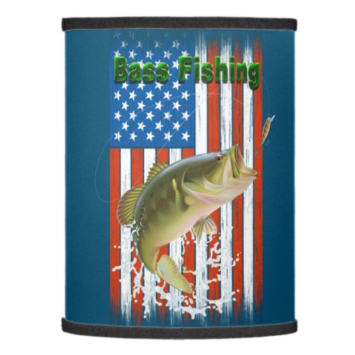 Large Mouth Bass Fishing USA Lamp Shade