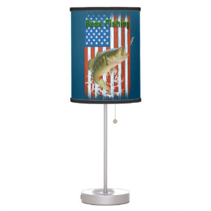 Large Mouth Bass Fishing USA Table Lamp