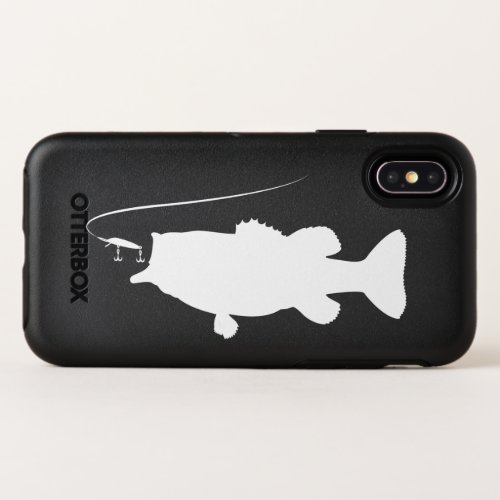 Large Mouth Bass in Silhouette OtterBox Symmetry iPhone X Case