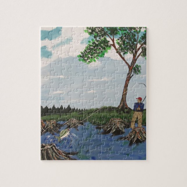 Large Mouth Bass Jigsaw Puzzle (Vertical)