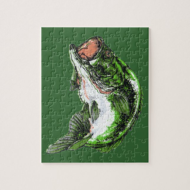 Large mouth Bass Jigsaw Puzzle (Vertical)