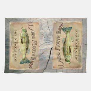 Fishing Tackle Kitchen Hand Towels Zazzle