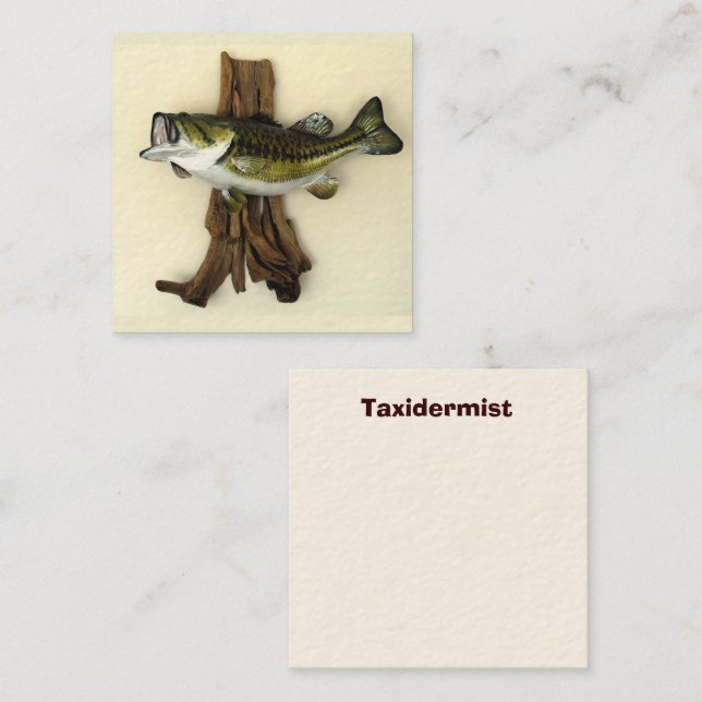 large mouth bass mounted business card (Front/Back)