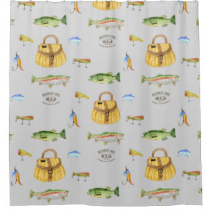 Cabin Fishing Decor Shower Curtains