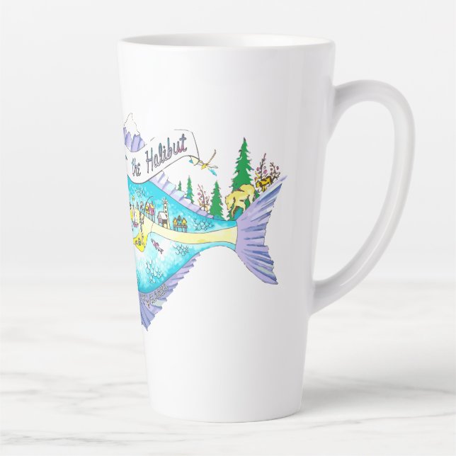 large mugs JUST FOR THE HALIBUT (Right)