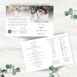 Large Multi-purpose 2 Photo Program Order of Day Brochure