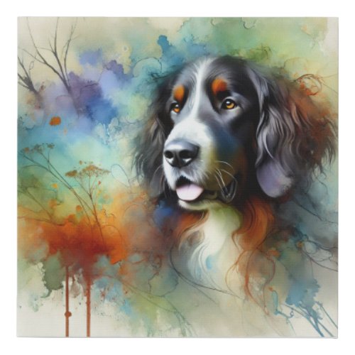 Large Munsterlander Dog 260624AREF124 _ Watercolor Faux Canvas Print