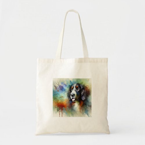 Large Munsterlander Dog 260624AREF124 _ Watercolor Tote Bag