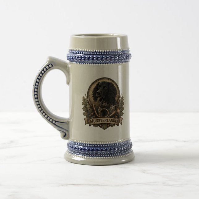  Large Munsterlander (logo)  Beer Stein (Left)