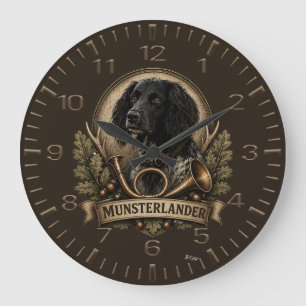 Large Munsterlander (logo) Clock