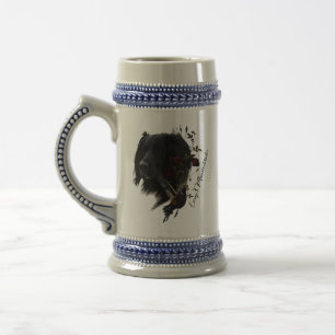 Large Munsterlander with pheasant Beer Stein