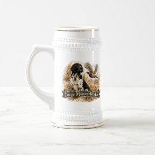 Large Münsterländer with Pheasant Beer Stein