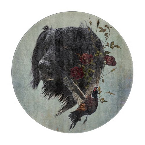 Large Munsterlander with pheasant    Cutting Board