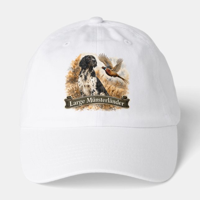 Large Münsterländer with  Pheasant Hat (Front)
