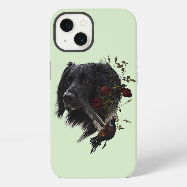 Large Munsterlander with pheasant    Iphone Case (Back)