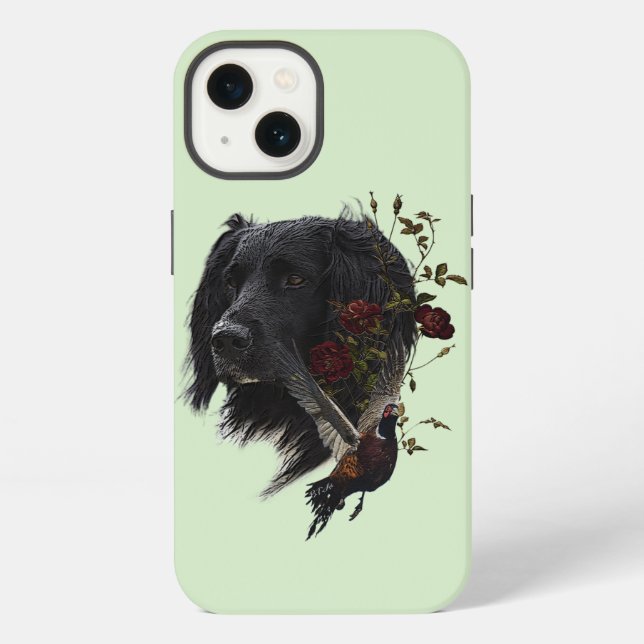 Large Munsterlander with pheasant     iPhone Case (Back)