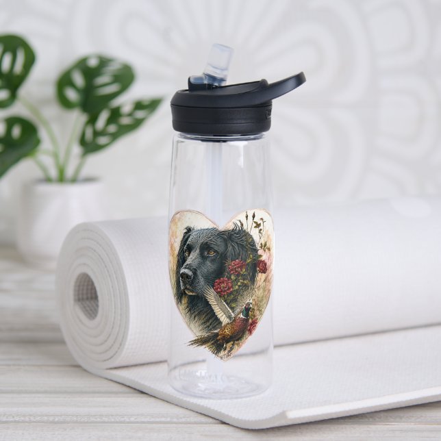 Large Munsterlander with pheasant   Water Bottle (Yoga (Rotated))