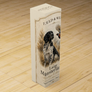 Large Münsterländer with Pheasant Wine Box