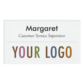 Large Name Badge Magnet Custom Logo Employee Staff Name Tag