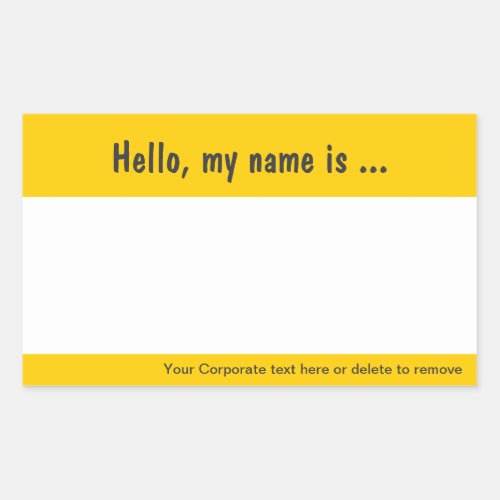 Large Name Tag  Badge Sticker for Corporate Event