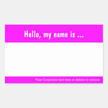 Large Name Tag / Badge Sticker For Corporate Event by ImageAustralia at Zazzle