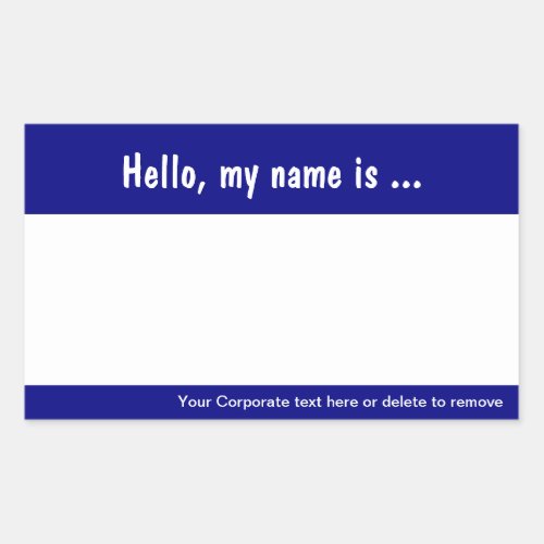 Large Name Tag  Badge Sticker for Corporate Event