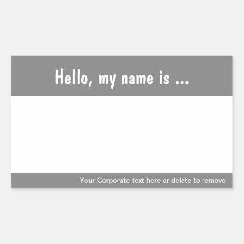 Large Name Tag  Badge Sticker for Corporate Event