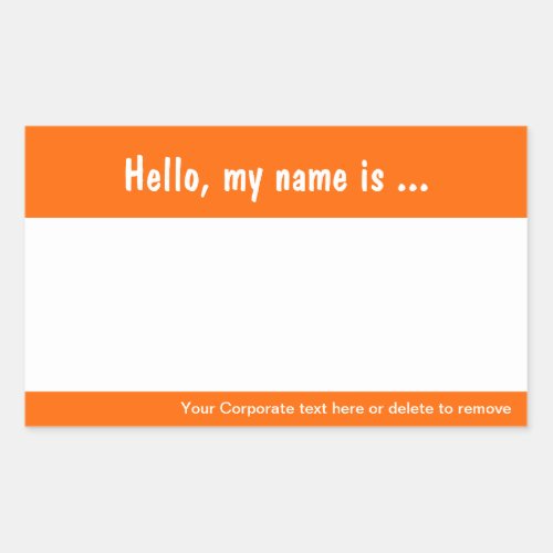 Large Name Tag  Badge Sticker for Corporate Event