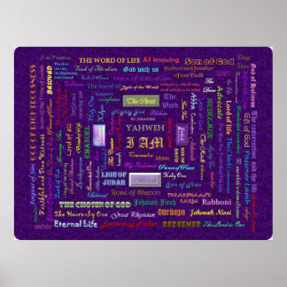 large names of God poster