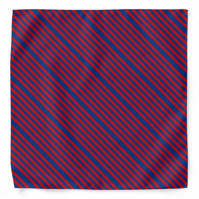 Large Nautical Theme Horizontal Stripes Bandana (Front)