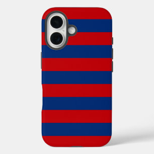 Large Nautical Theme Horizontal Stripes iPhone 16 Case