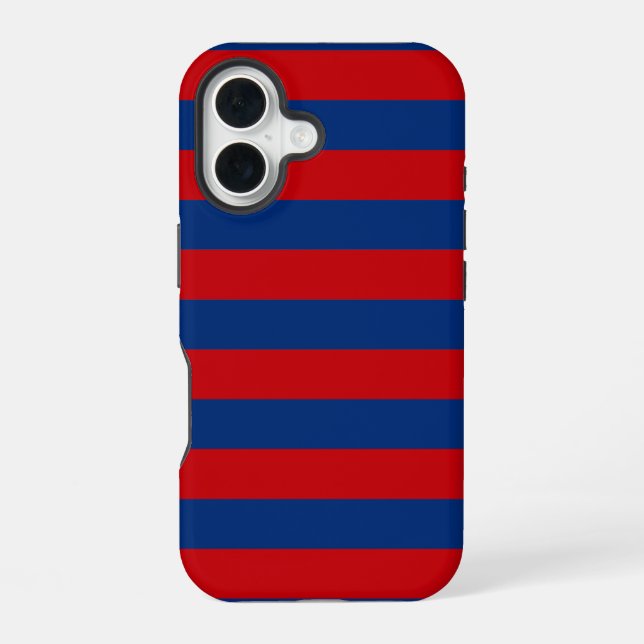 Large Nautical Theme Horizontal Stripes Iphone Case (Back)