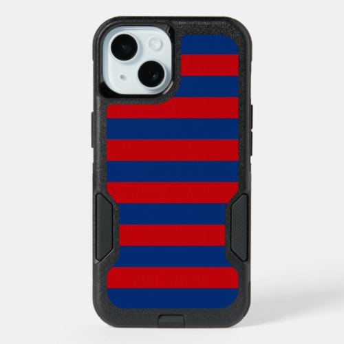 Large Nautical Theme Horizontal Stripes iPhone 15 Case