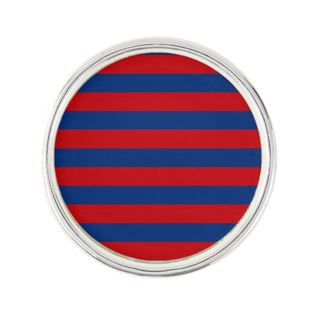 Large Nautical Theme Horizontal Stripes Pin (Front)